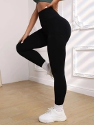 Peachy Butt fitness leggings (Fekete)