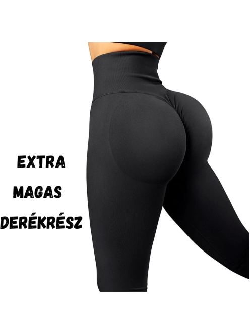 Peachy Butt fitness leggings (Fekete)