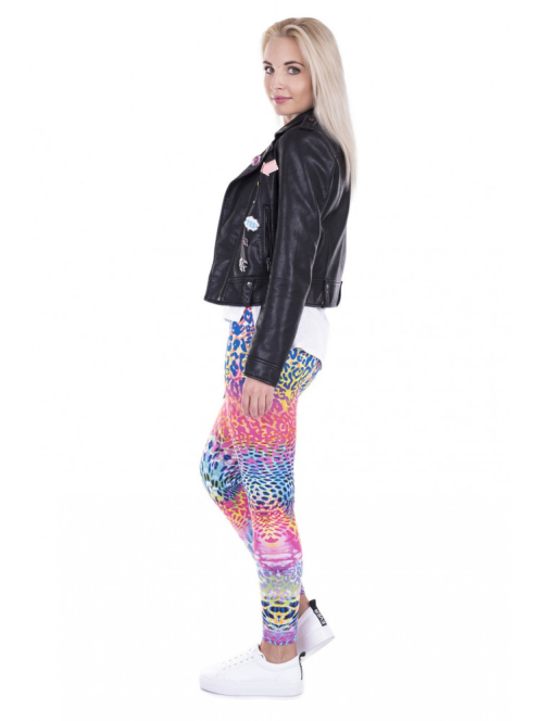 Rainbow Leopard jóga leggings 