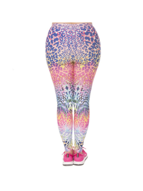 Rainbow Leopard jóga leggings 