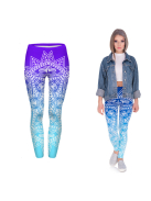 Azure Mandala jóga leggings 