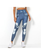 Denimlook - Ripped Rebel - Farmerhatású leggings 