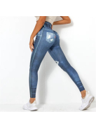 Denimlook - Ripped Rebel - Farmerhatású leggings 