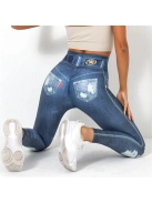 Denimlook - Ripped Rebel - Farmerhatású leggings 