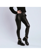 BlackBubble bőrhatású leggings SCRUNCH varrással