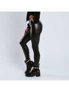 BlackBubble bőrhatású leggings SCRUNCH varrással