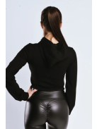 BlackBubble bőrhatású leggings SCRUNCH varrással