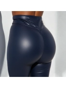 BlueBubble bőrhatású leggings SCRUNCH varrással