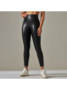 SlimLook bőrhatású fekete leggings