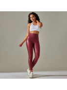 SlimLook bőrhatású bordó leggings