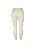 SlimLook bőrhatású ekrü leggings