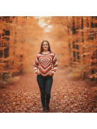 Love Parade hosszú ujjú kötött felső - Csokoládé 