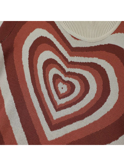 Love Parade hosszú ujjú kötött felső - Csokoládé 