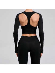Angel Wings | Hosszú ujjú sport top (fekete)