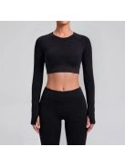 Angel Wings | Hosszú ujjú sport top (fekete)