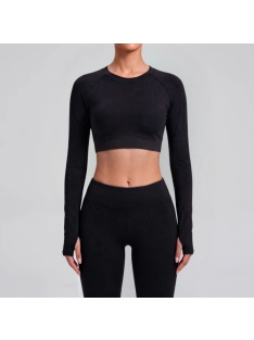 Angel Wings | Hosszú ujjú sport top (fekete)