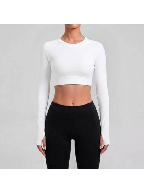 Angel Wings | Hosszú ujjú sport top (fehér)