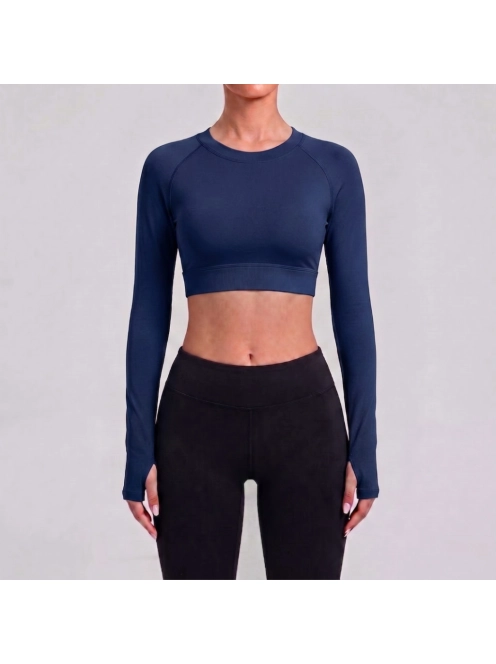 Angel Wings | Hosszú ujjú sport top (sötétkék)