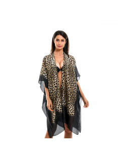 Leopard mintás nőies strankimono - kaftán - tunika