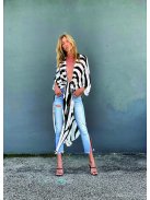 Savannah - Zebrás - strand kimono - kaftán - strand tunika, zebra mintával 