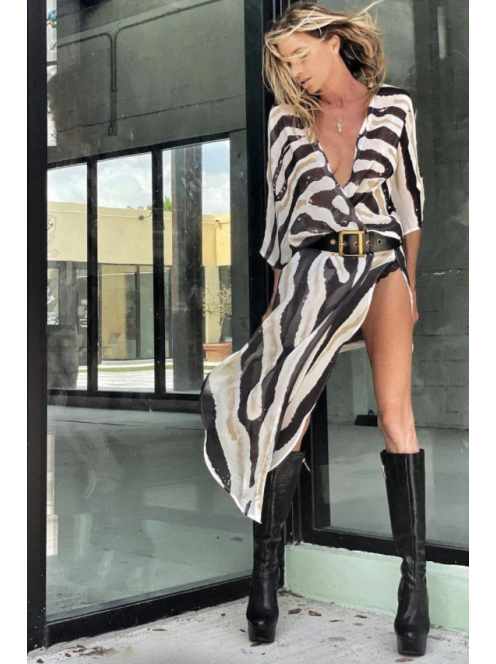 Savannah  | Zebramintás strandkimonó