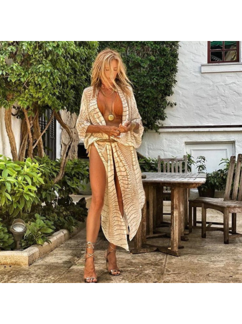 Reptilian Chich | Hüllőmintás strandkimonó