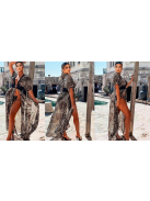Glamourous Leopard - Maxi Kaftán, nőies strankimono - kaftán - tunika
