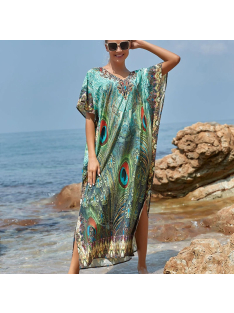Silky Peacock  Maxi strandkaftán 