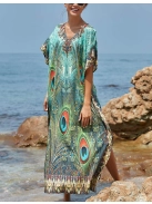 Silky Peacock  Maxi strandkaftán 