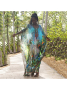 V-Cut Peacock Maxi strandkaftán 