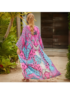 Pink Majesty  | Maxi strandkimonó