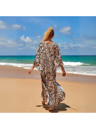 Safari Breeze Maxi Strandkaftán - Leopard