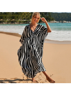 Safari Breeze Maxi Strandkaftán - Zebra