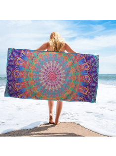 Cosmic Bloom - Microfiber strandtörölköző (160*80 cm)