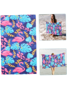 Flamingo Flash - Microfiber strandtörölköző (160*80 cm)