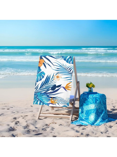 Blue Jungle - Microfiber strandtörölköző (160*80 cm)