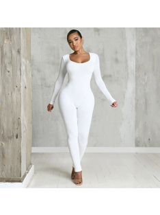 White Cat hófehér utcai overall kerek nyakkal