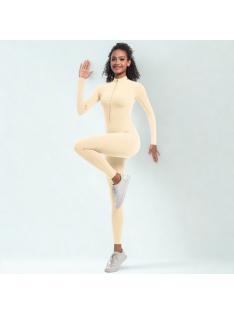 Silky Cat | Slimfit overál | Vajszínű