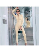Silky Cat | Slimfit overál | Vajszínű