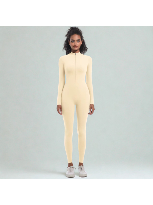 Silky Cat | Slimfit overál | Vajszínű