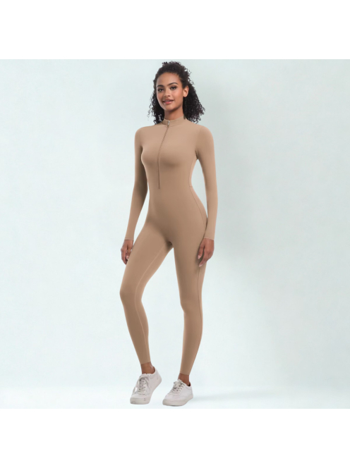 Silky Cat | Slimfit overál | Karamell