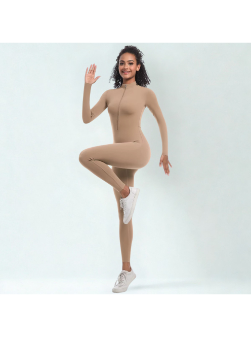 Silky Cat | Slimfit overál | Karamell