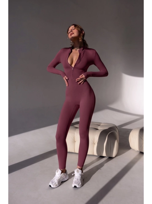 Silky Cat | Slimfit overál | Borvörös