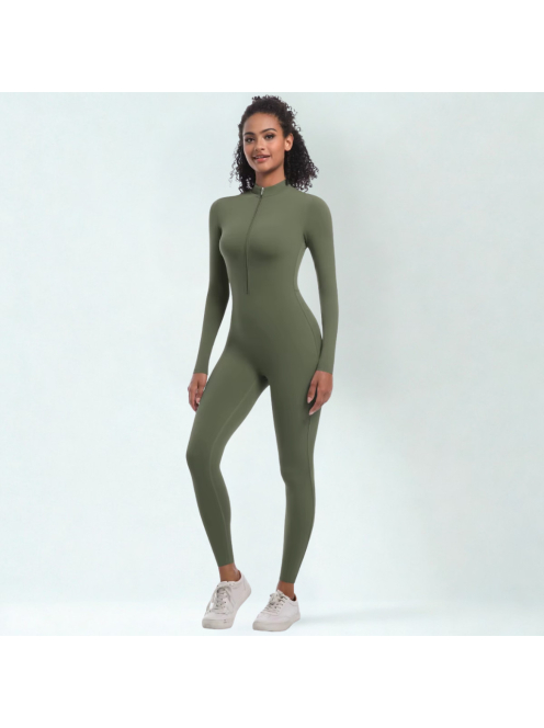 Silky Cat | Slimfit overál | Oliva