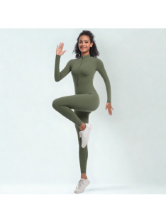 Silky Cat | Slimfit overál | Oliva