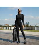 Silky Cat | Slimfit overál | Fekete