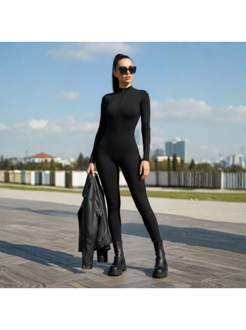 Silky Cat | Slimfit overál | Fekete