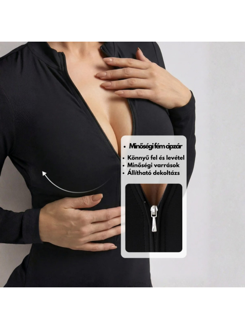 Silky Cat | Slimfit overál | Fekete