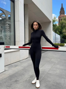 Silky Cat | Slimfit overál | Fekete