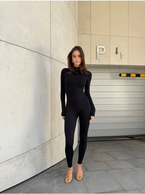 Silky Cat | Slimfit overál | Fekete